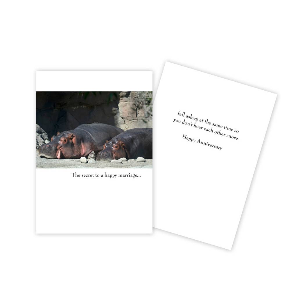 Hippos Funny Anniversary Card – Roses on the Vine