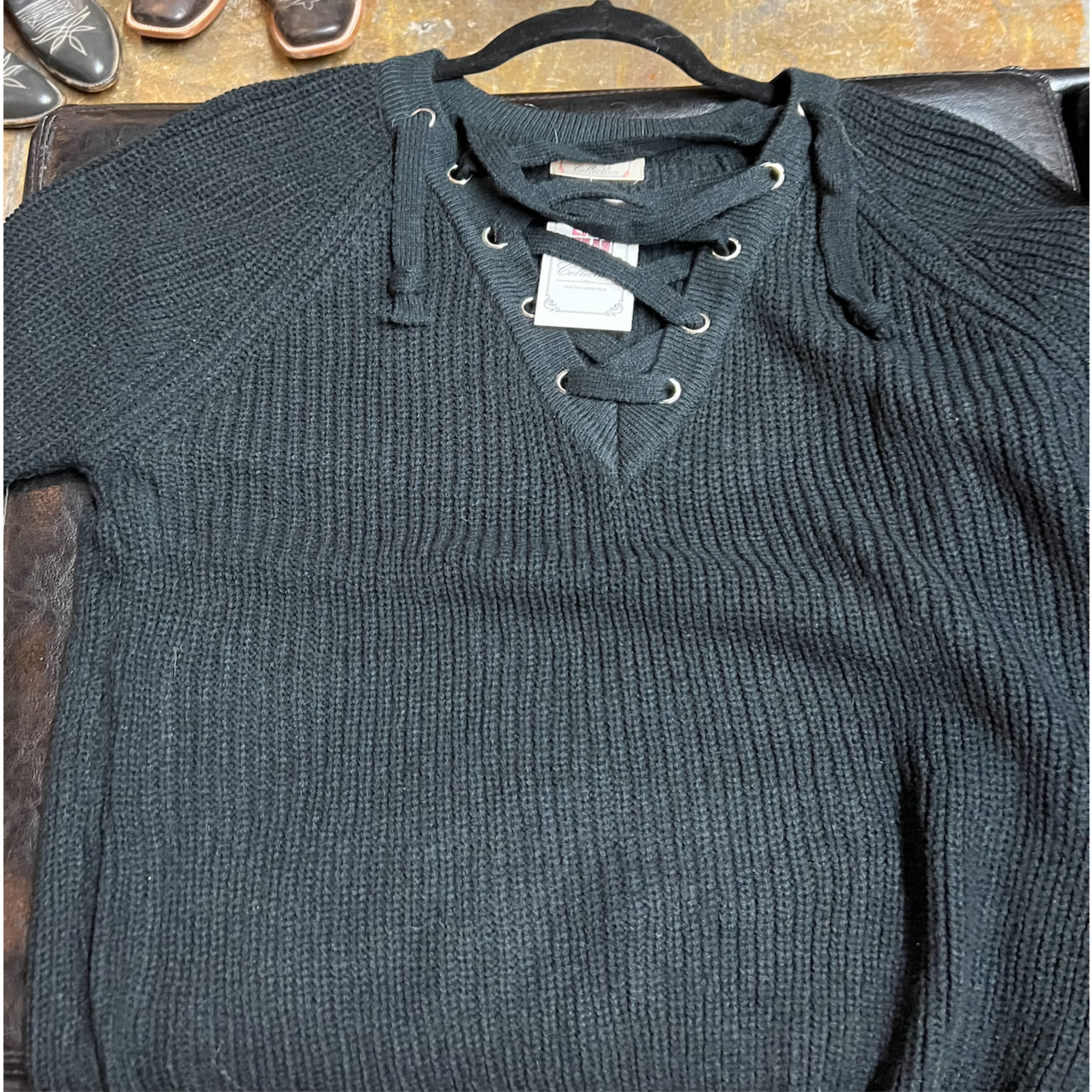 Black Sweater w/ Ties