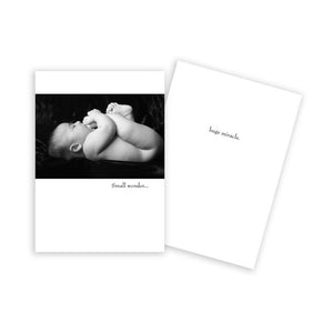 Sweet Baby Black & White New Baby Card