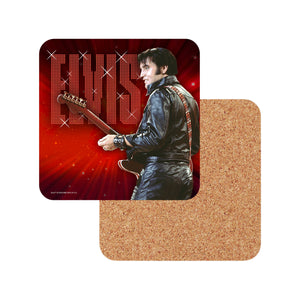 Elvis 68 Name Coaster Red