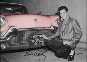 Elvis Magnet - Pink Car