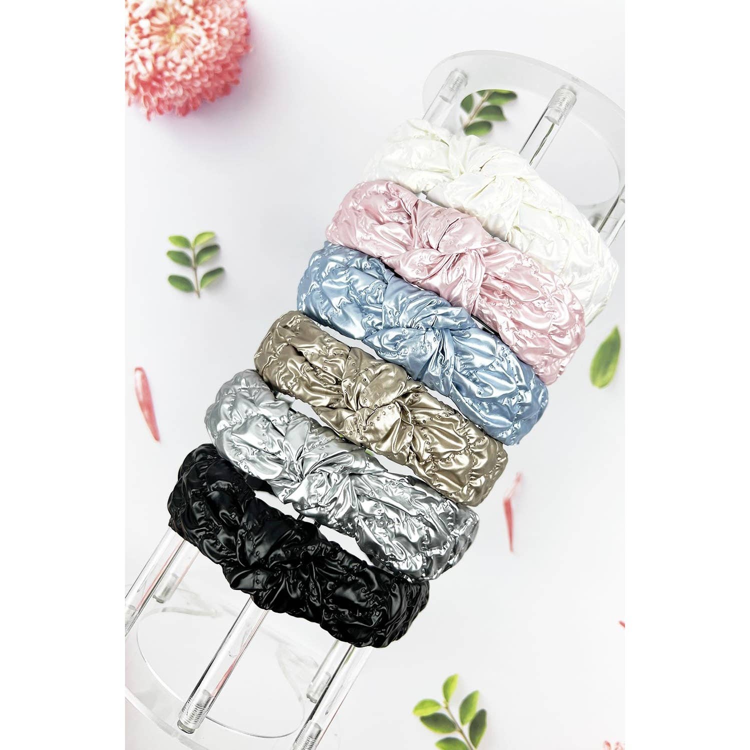 ASSORTED SOLID COLOR KNOTTED HEAD BAND: ASSORTED / ONE