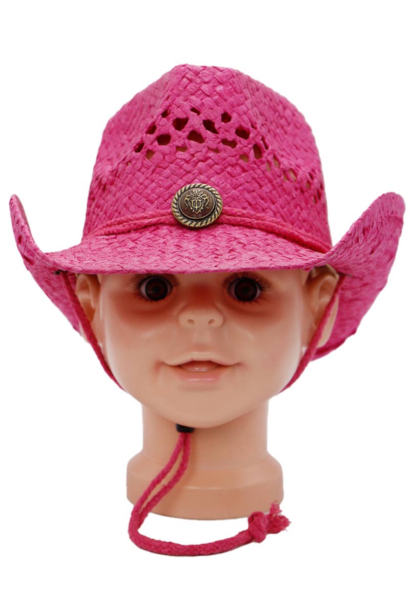 Kids Straw Cowboy Hat
