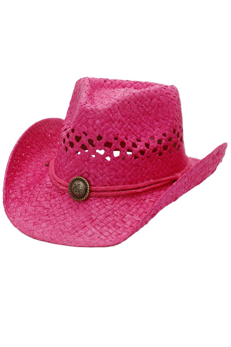 Kids Straw Cowboy Hat