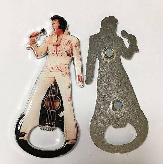 Elvis Bottle Opener Magnet - White Jumpsuit