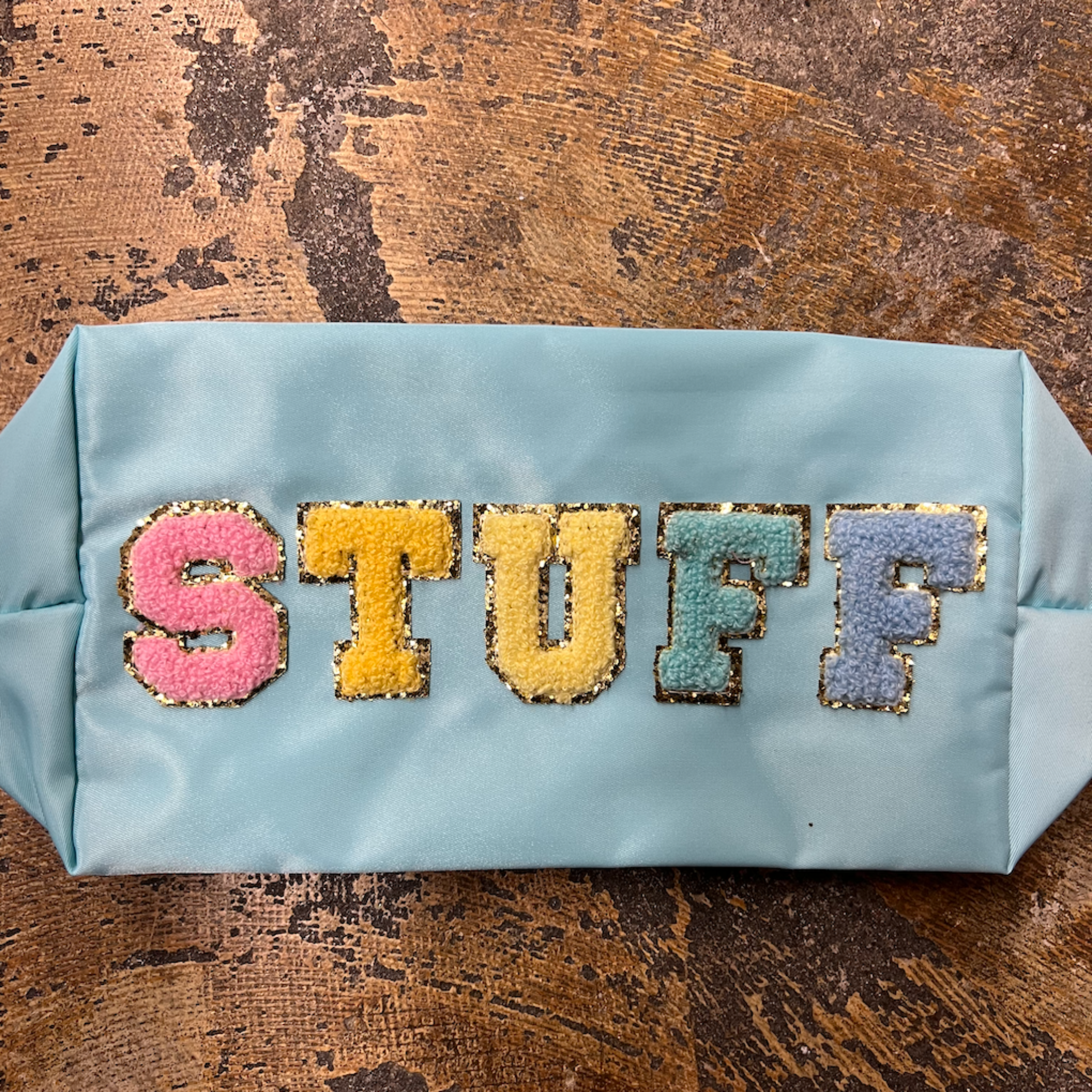 Chenille Letters Makeup Bags