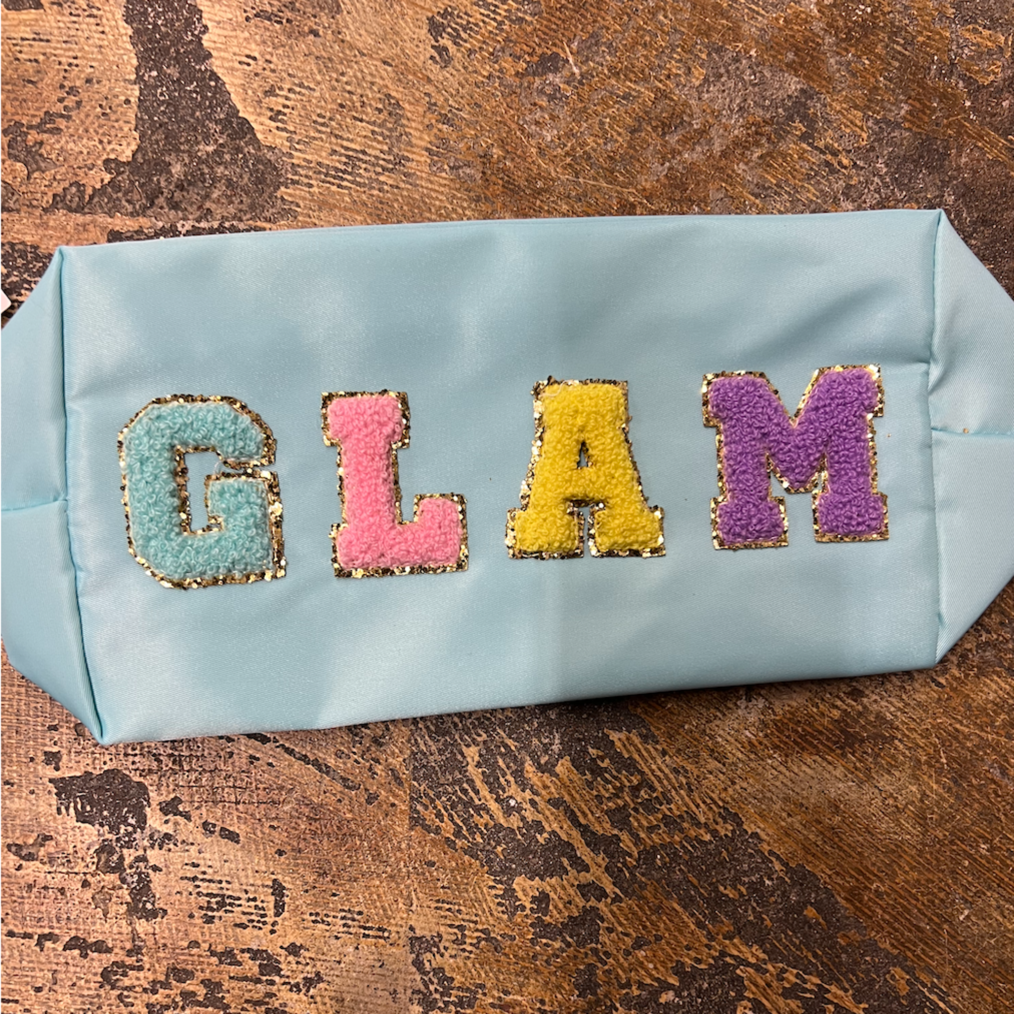 Chenille Letters Makeup Bags