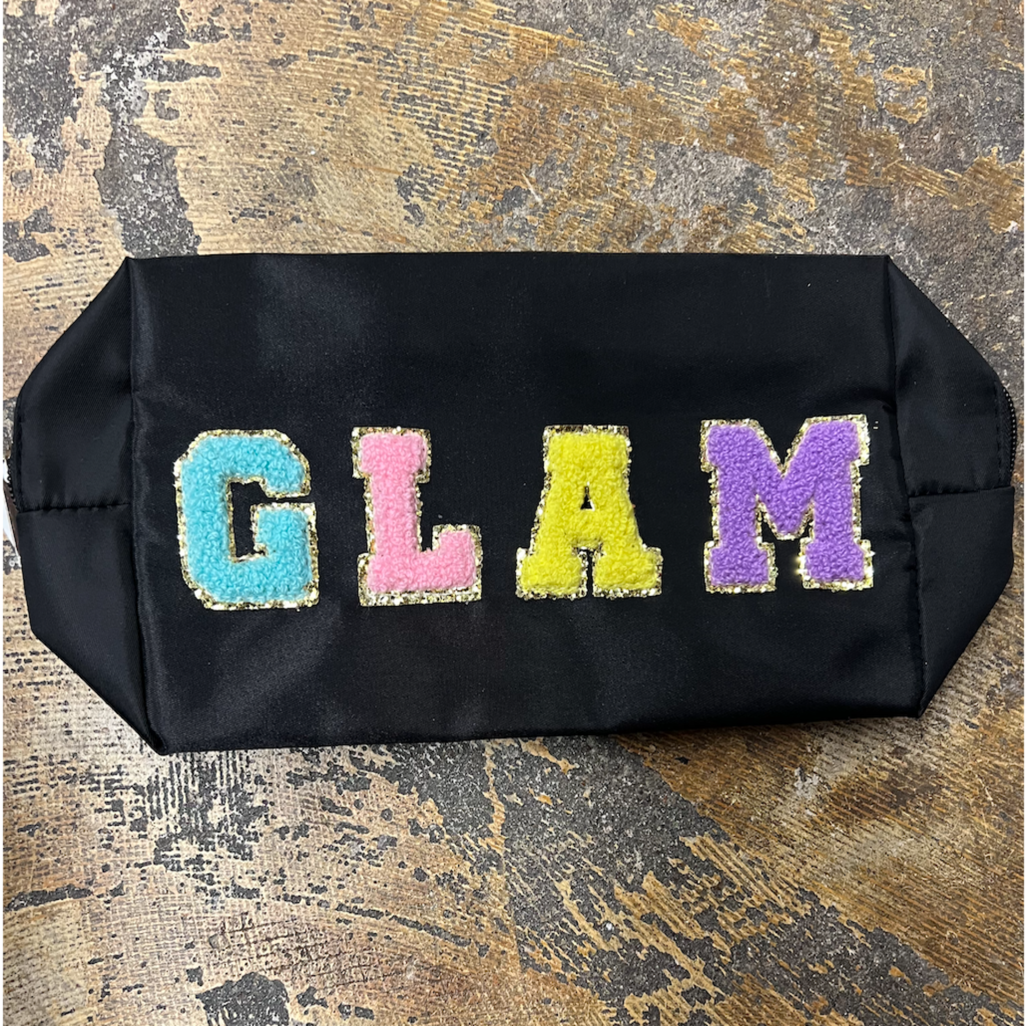 Chenille Letters Makeup Bags