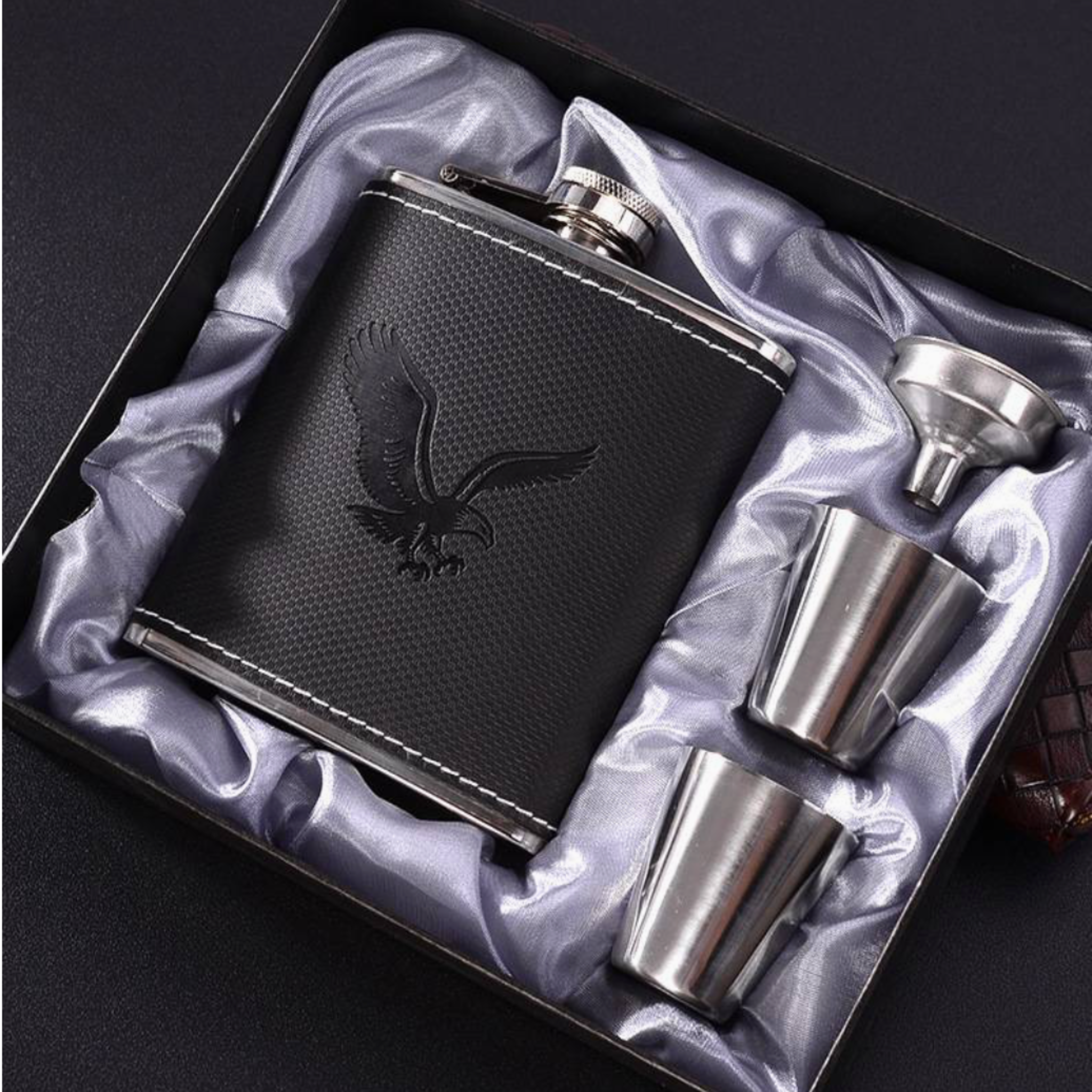 Portable Stainless Steel Hip Flask Set