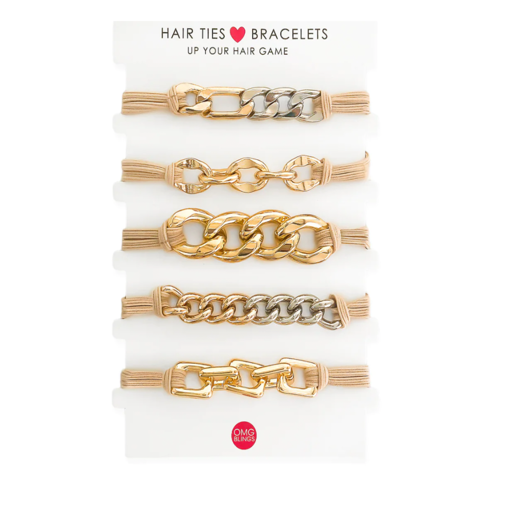 Bracelet Hair Tie 5pc Set