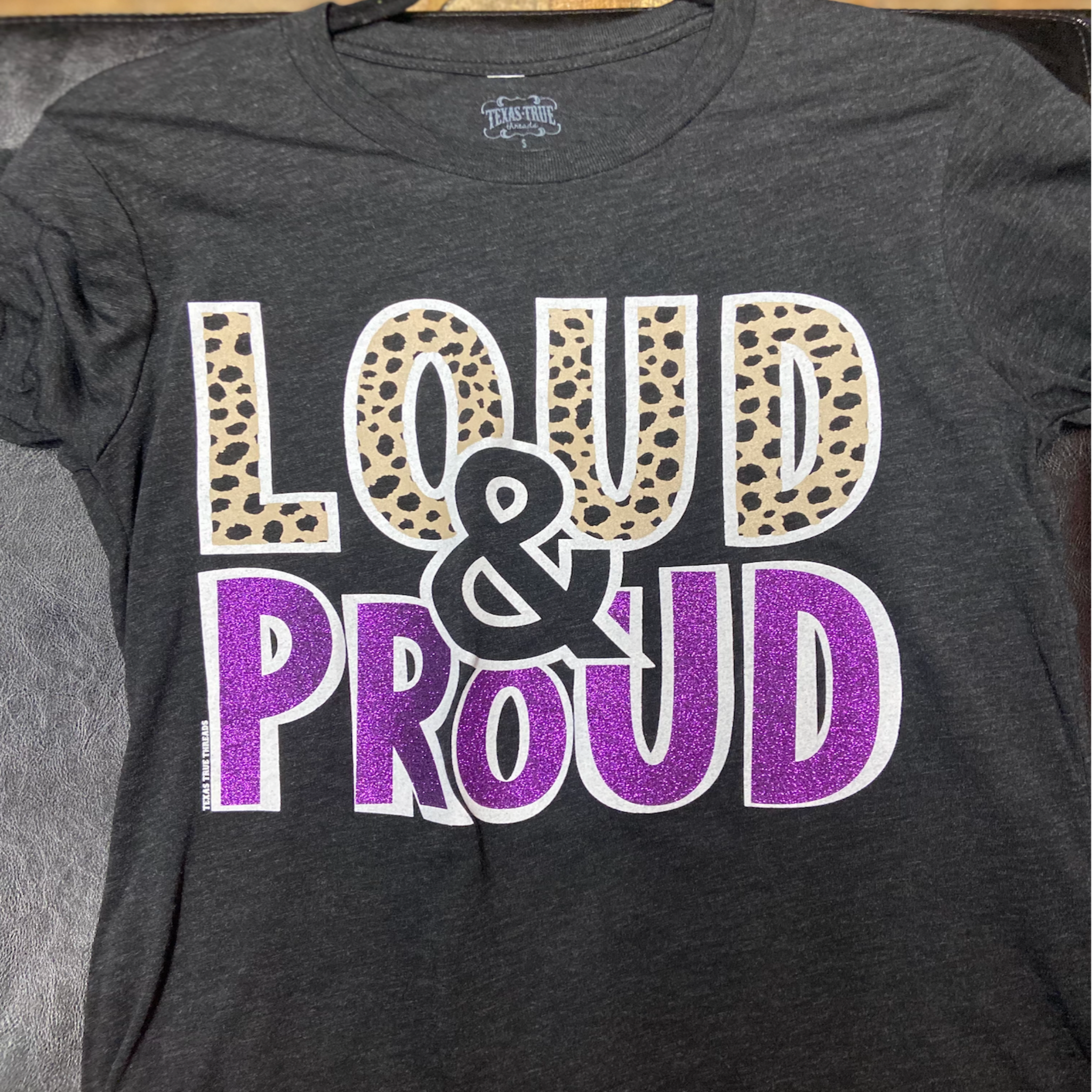 Leopard Loud & Proud Glitter T-Shirts Game Day