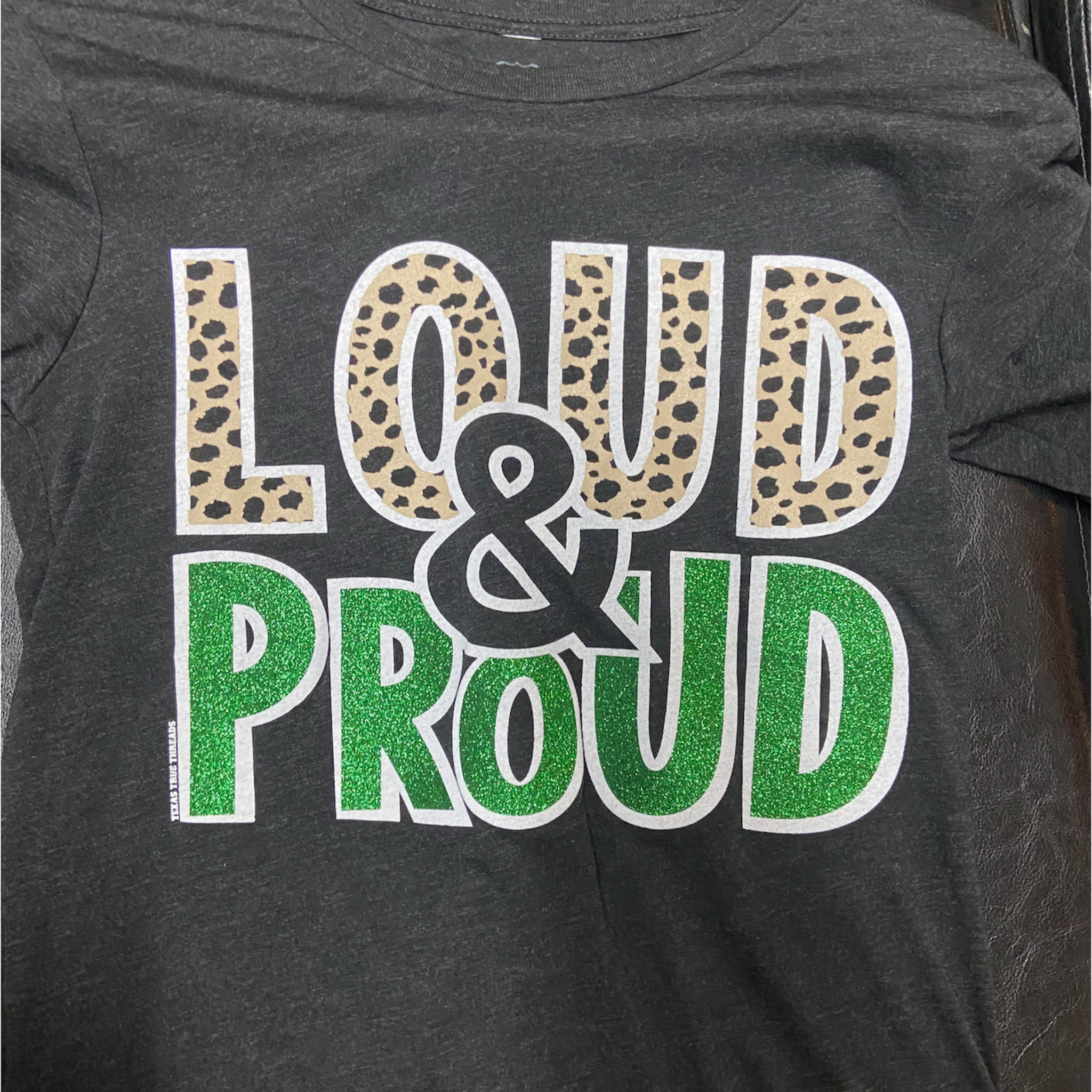 Leopard Loud & Proud Glitter T-Shirts Game Day