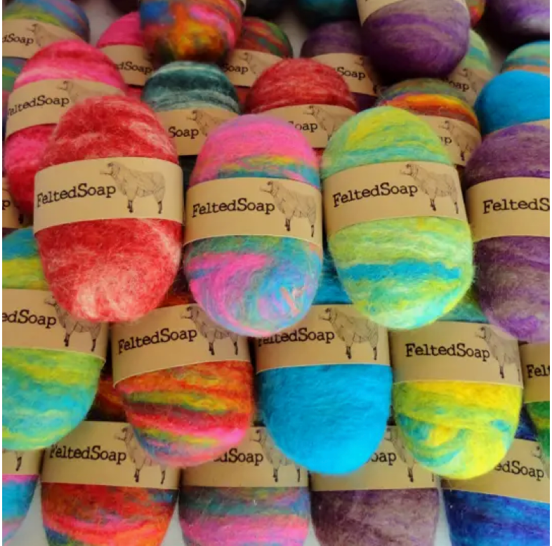 Felted Soap Colorful