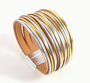 Trendy Multi-layered Magnetic Leather Bracelets