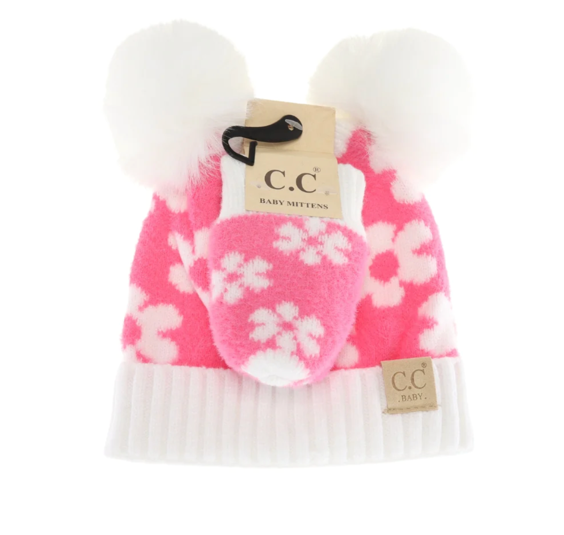 CC Pom Pom Beanie and Glove Set