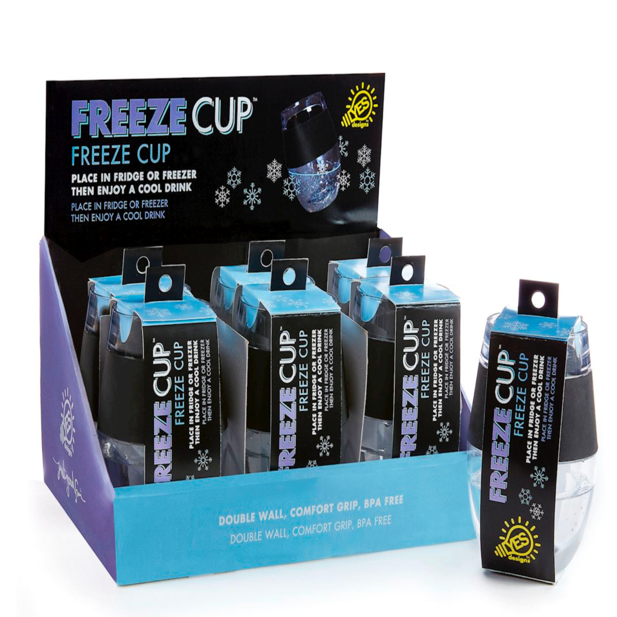 Double walled freeze cups