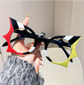 Bat Shaped Clear Lens Glasses