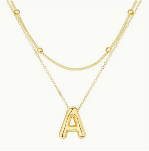 Bubble Initial Letter Necklace