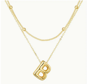 Bubble Initial Letter Necklace