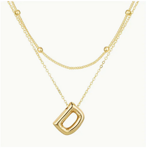 Bubble Initial Letter Necklace