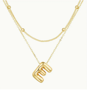 Bubble Initial Letter Necklace