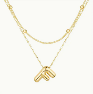 Bubble Initial Letter Necklace