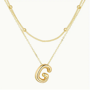 Bubble Initial Letter Necklace