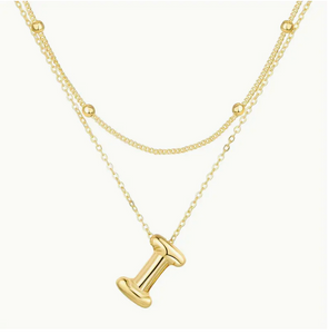 Bubble Initial Letter Necklace