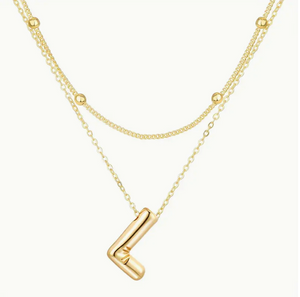 Bubble Initial Letter Necklace