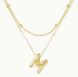 Bubble Initial Letter Necklace