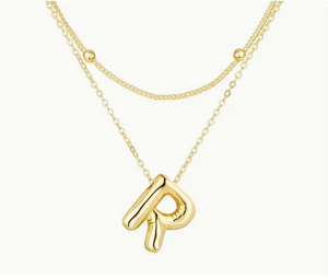 Bubble Initial Letter Necklace