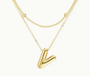 Bubble Initial Letter Necklace