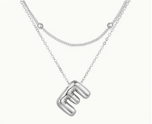 Bubble Initial Letter Necklace