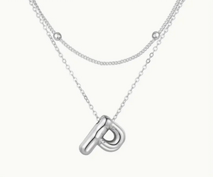 Bubble Initial Letter Necklace