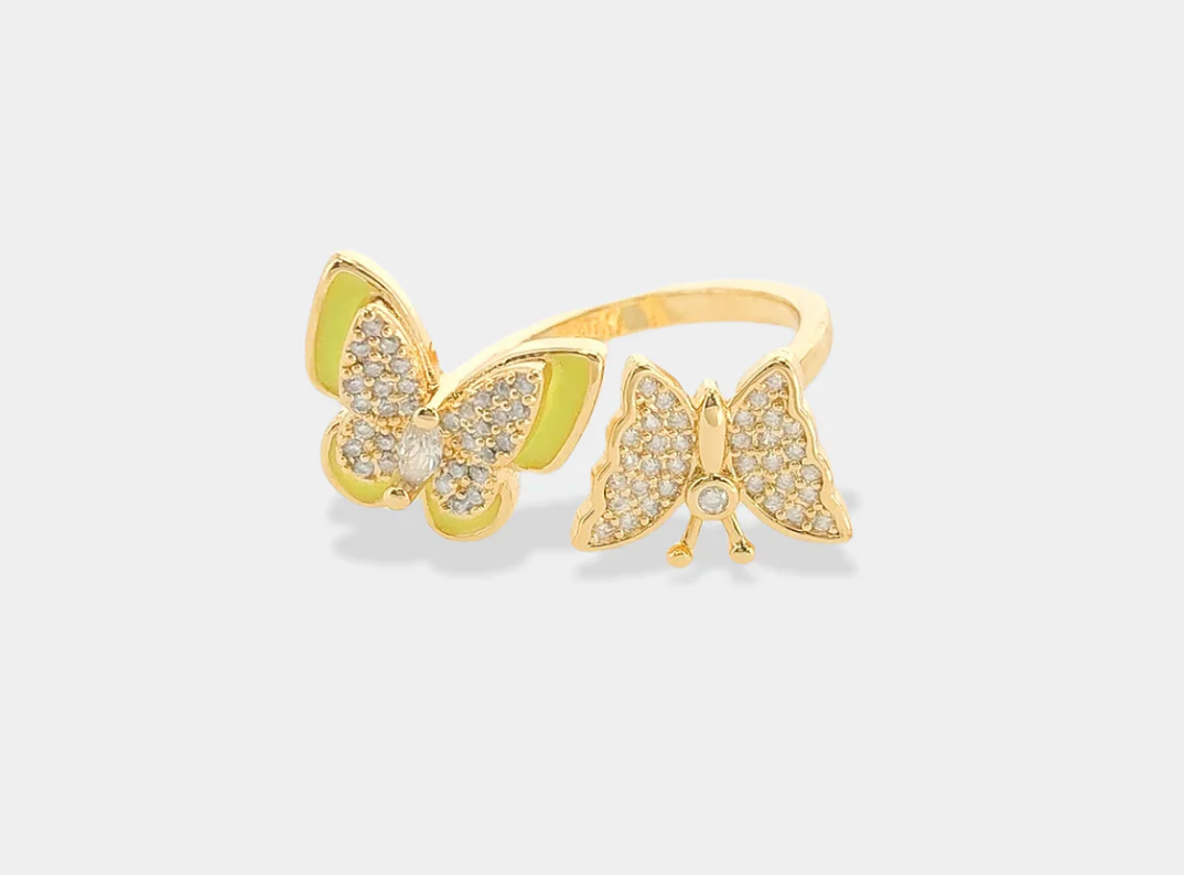 Adjustable Butterfly Rings