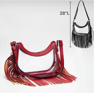 Clear Purses w/Fringe