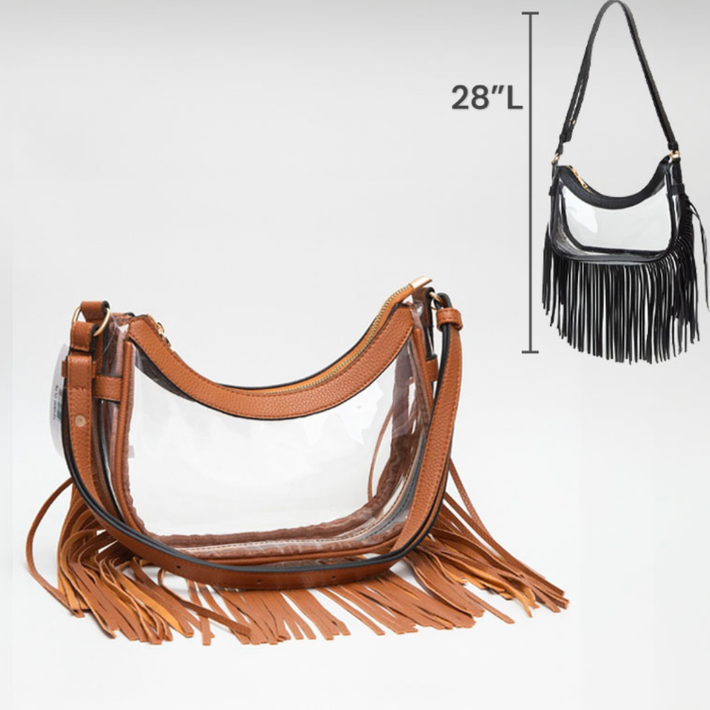 Clear Purses w/Fringe