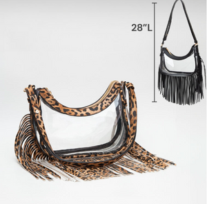 Clear Purses w/Fringe