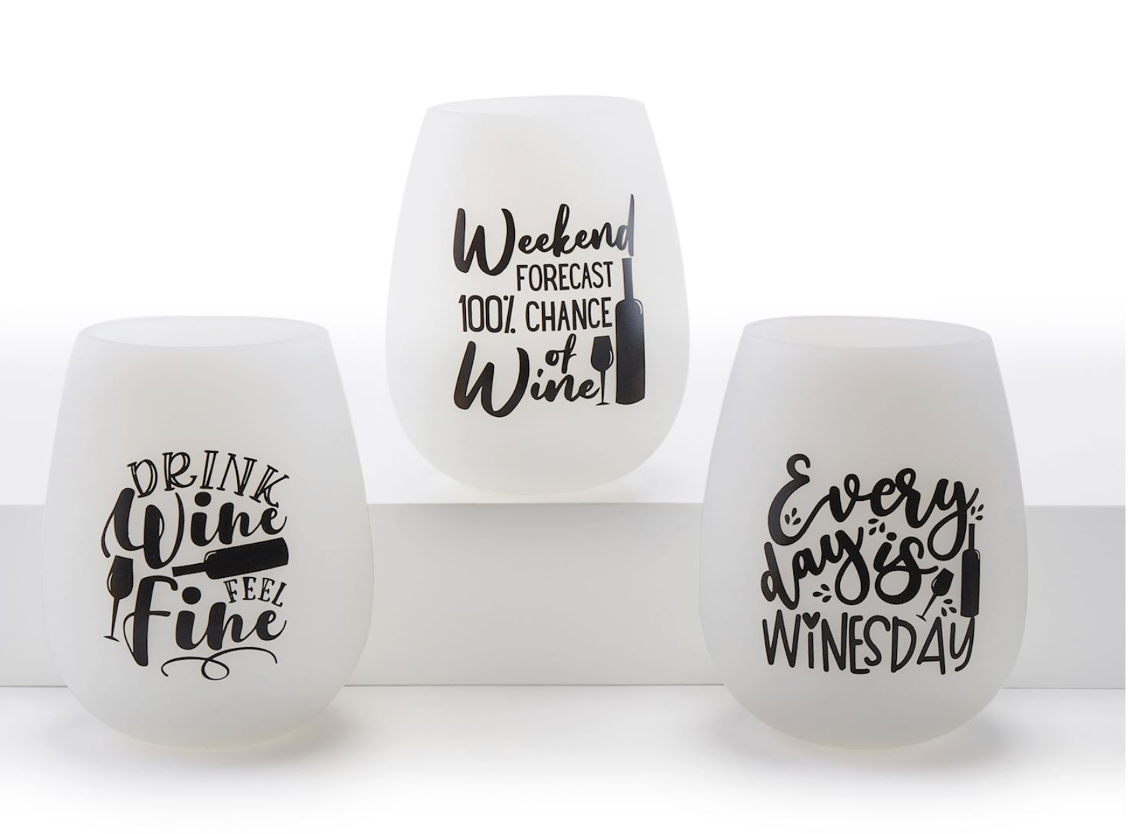 Silicone Wine Cups w/ Witty Vino Puns