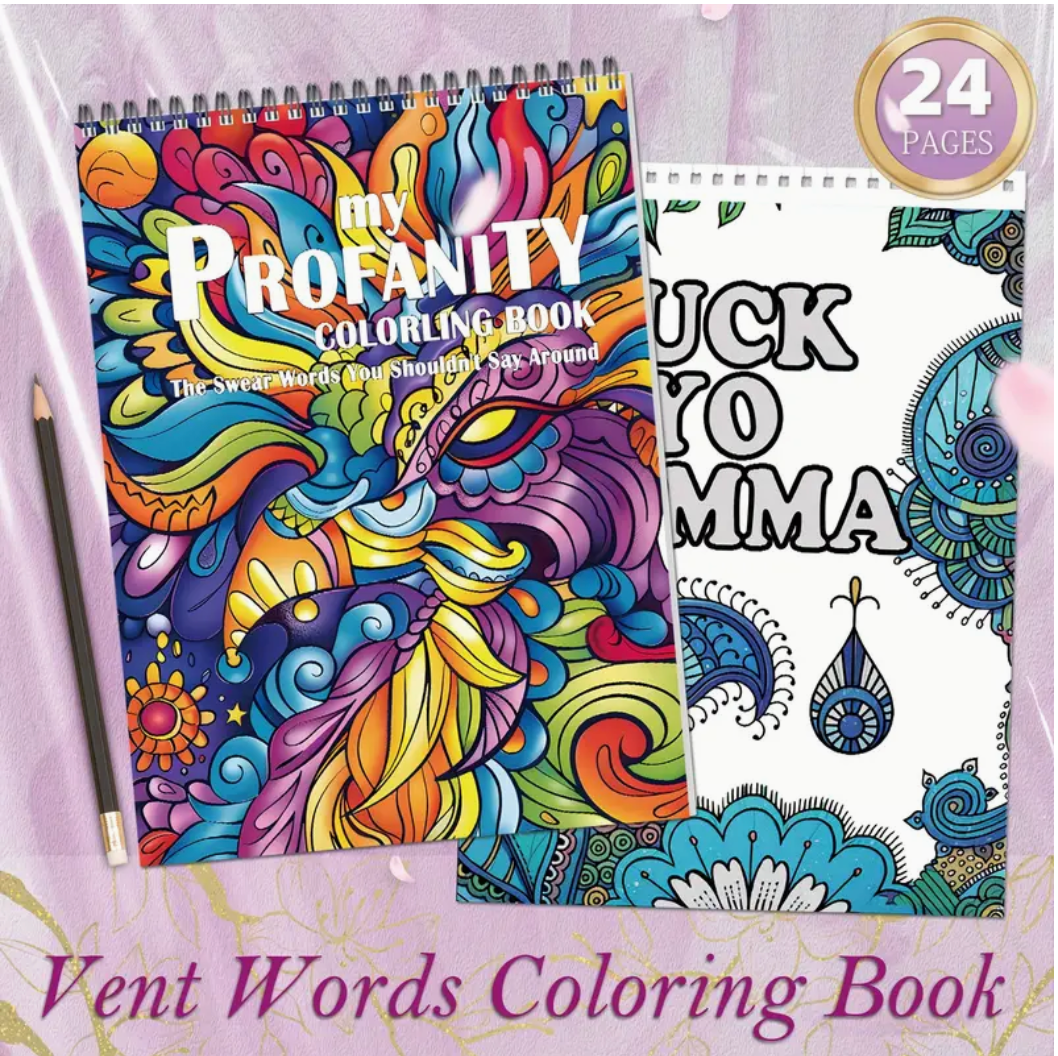 Coloring Book With Venting Mantra For Adult