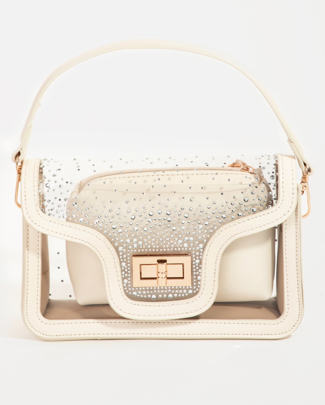 Transparent Studded Crossbody Bag