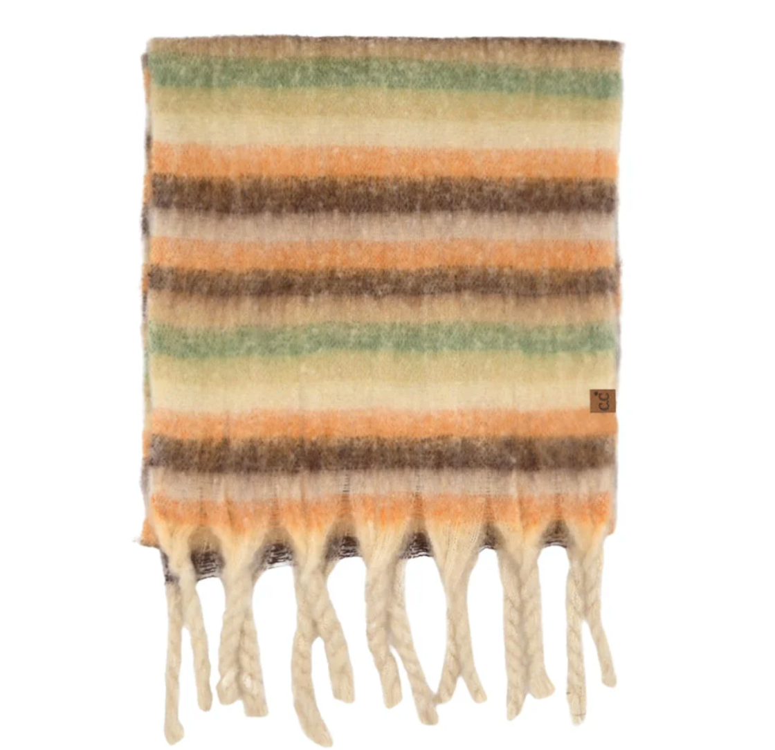 CC Scarf Horizontal Multi Color Stripe