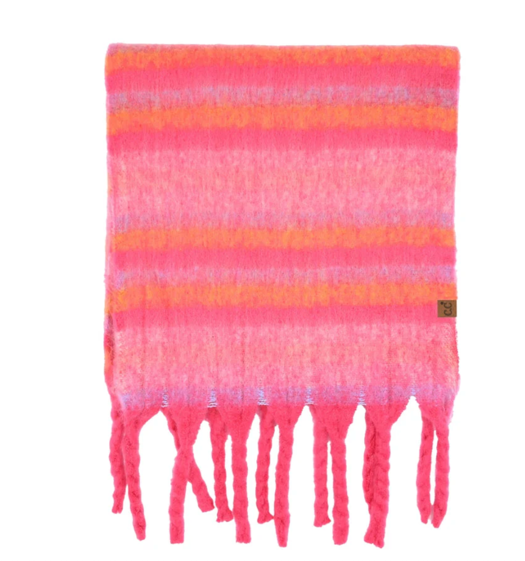 CC Scarf Horizontal Multi Color Stripe