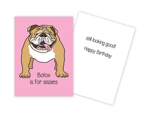 Funny Bull Dog Birthday Card