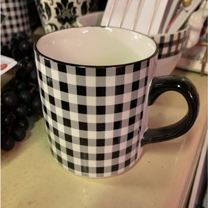 Black and White Checked Mug
