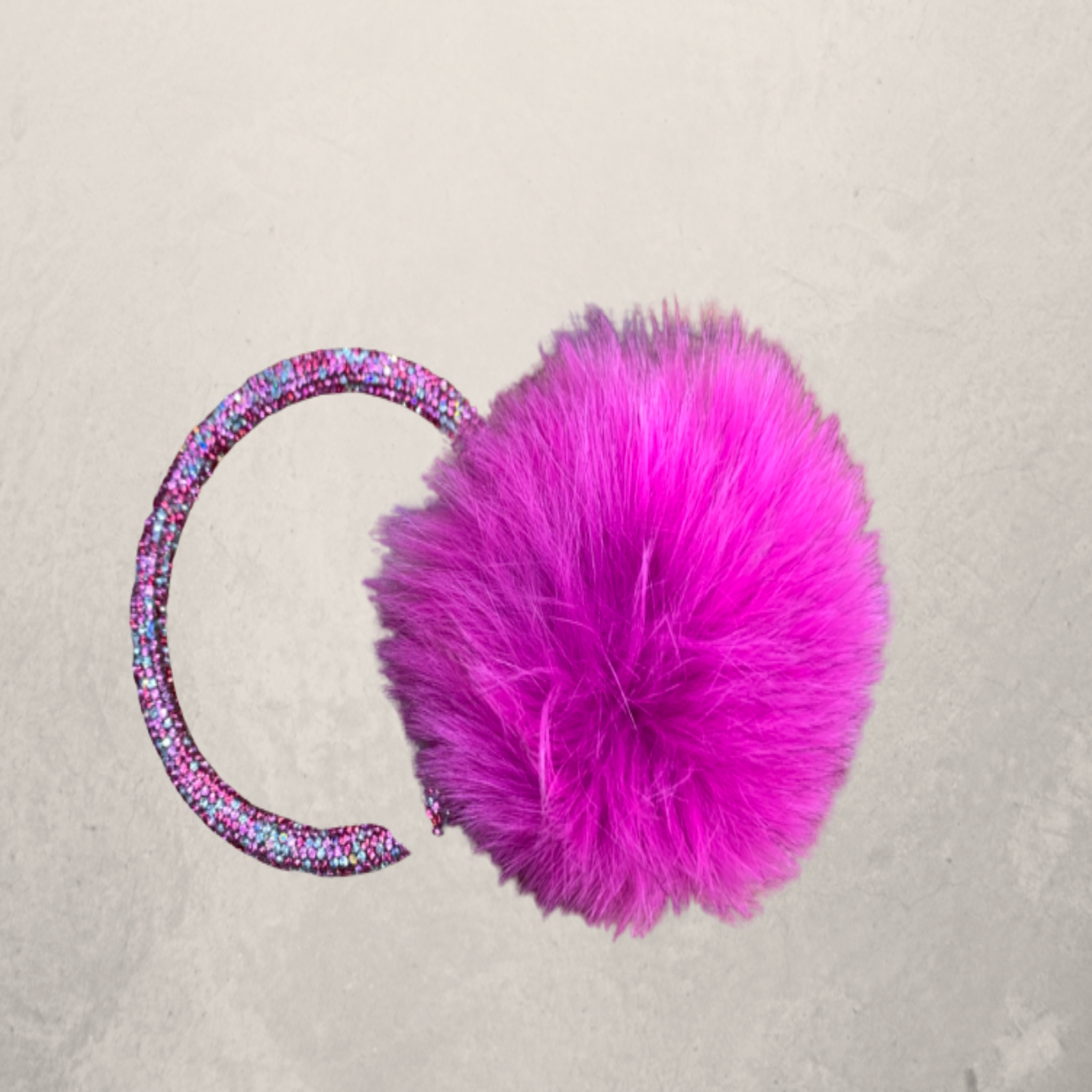 Sparkle Bracelet Keyring w/ Pom