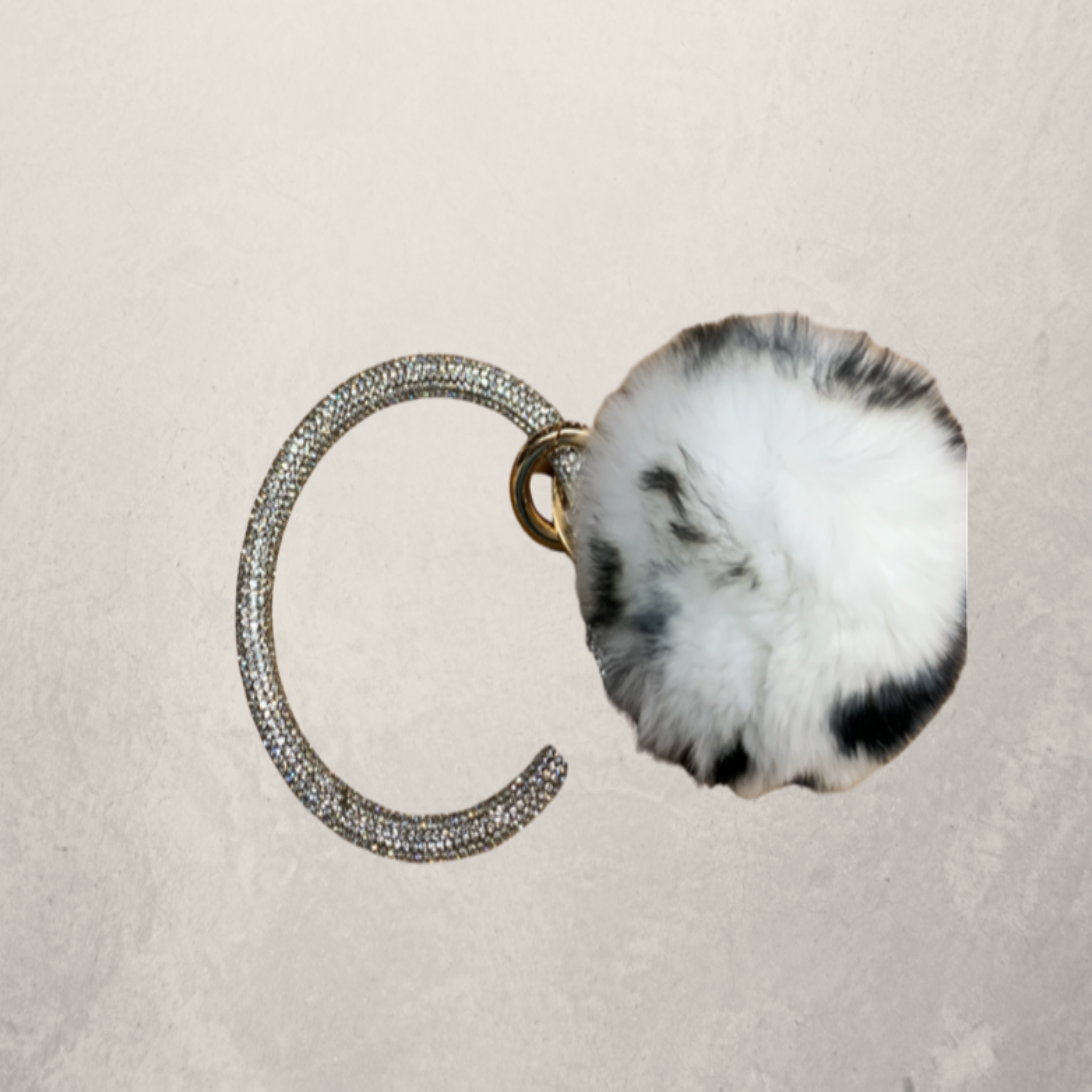 Sparkle Bracelet Keyring w/ Pom