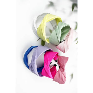 SOLID PASTEL COLOR TWISTED WIDE HEAD BAND