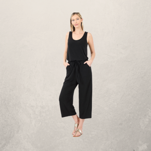 Capri Sleeveless Jumpsuit w/ Pockets