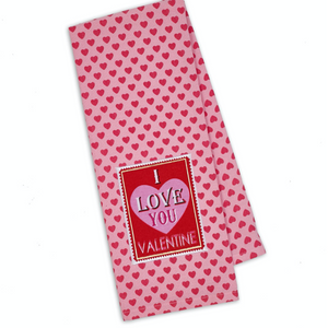 Love Valentine Embellished Dishtowel